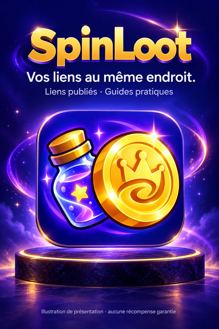 Illustration promotionnelle SpinLoot en français, sans interface de l’application.